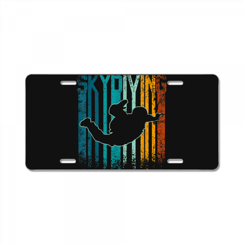 Retro Vintage Skydiving License Plate | Artistshot