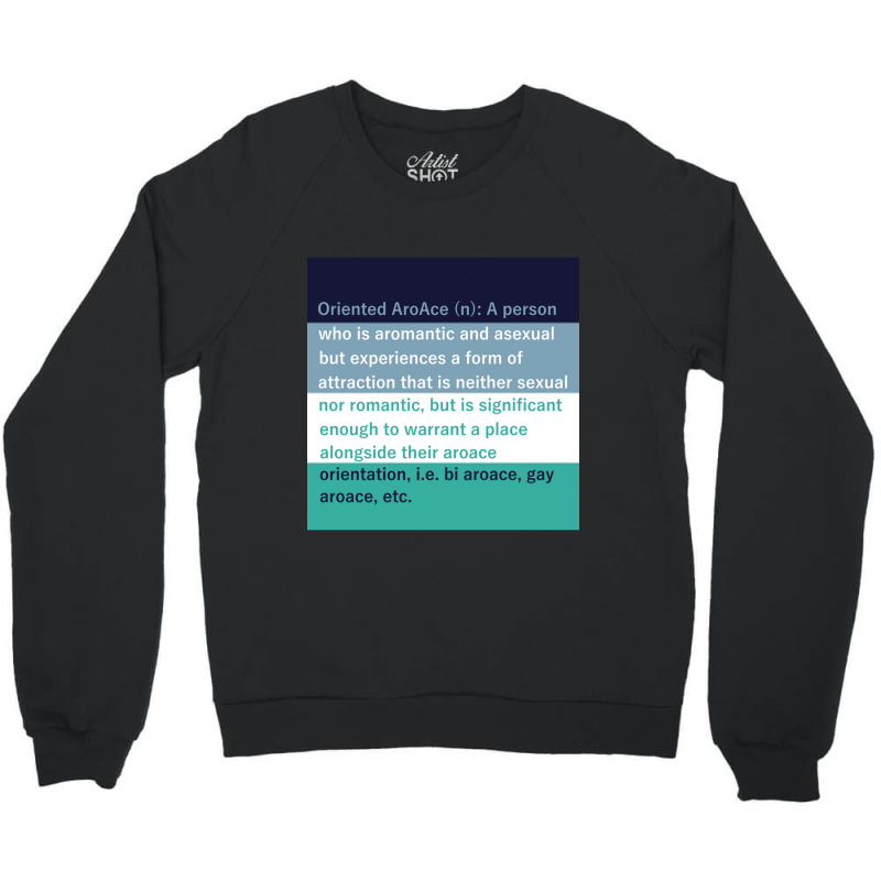 Oriented Aroace Definition Block Crewneck Sweatshirt | Artistshot