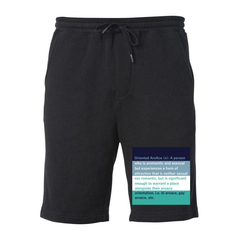 Oriented Aroace Definition Block Fleece Short | Artistshot