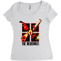 The Incredibles Retro Grid Women's Triblend Scoop T-shirt | Artistshot