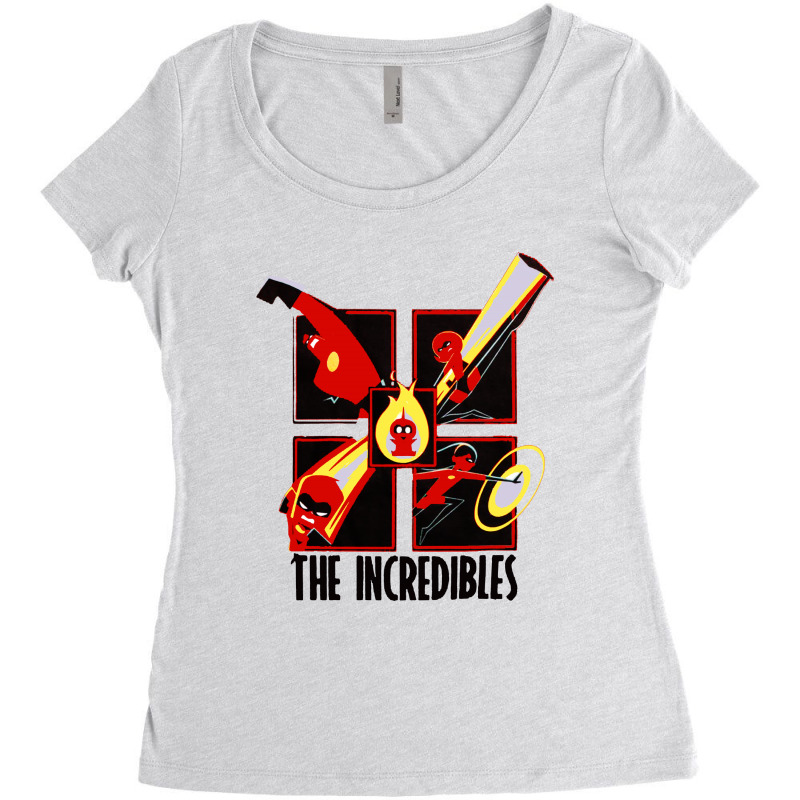 The Incredibles Retro Grid Women's Triblend Scoop T-shirt by feniavey | Artistshot