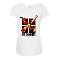 The Incredibles Retro Grid Maternity Scoop Neck T-shirt | Artistshot