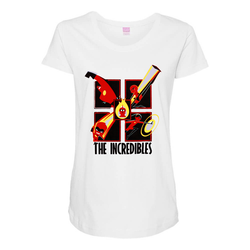 The Incredibles Retro Grid Maternity Scoop Neck T-shirt by feniavey | Artistshot