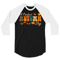 A Perfect Autumn Day Retro Vintage Thanksgiving Season 3/4 Sleeve Shirt | Artistshot