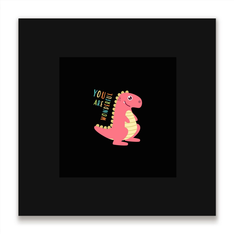 Cute Dinosaur Jr Chiffon Top Metal Print Square | Artistshot