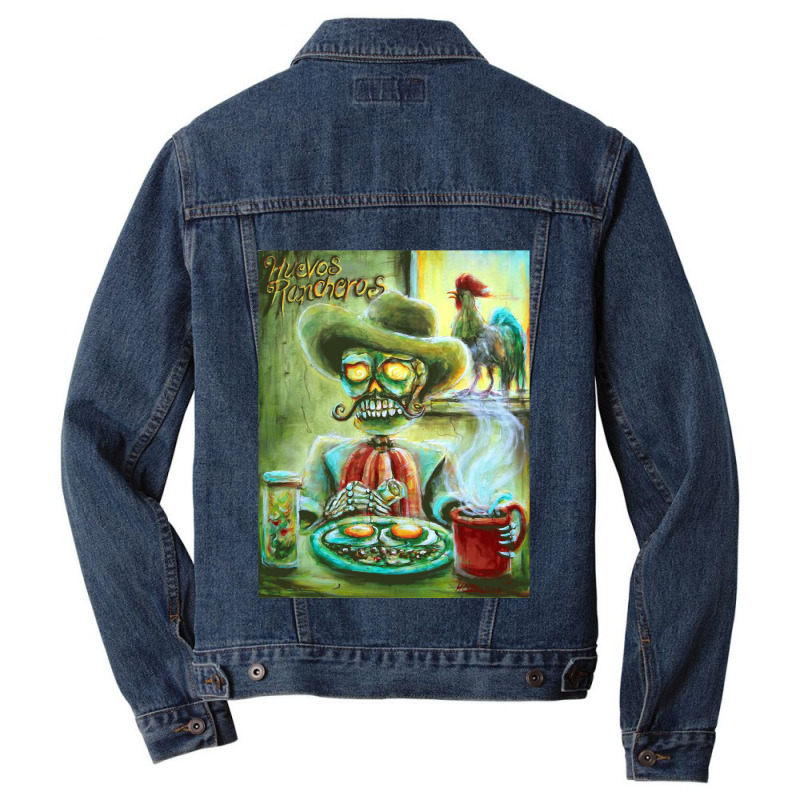 Huevos Rancheros  By Artist Heather Calderón Premium Scoop Men Denim Jacket by cm-arts | Artistshot