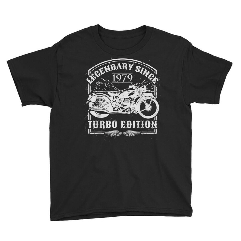 Legendary Since 1979   Motorcycle Rider Birthday Youth Tee | Artistshot