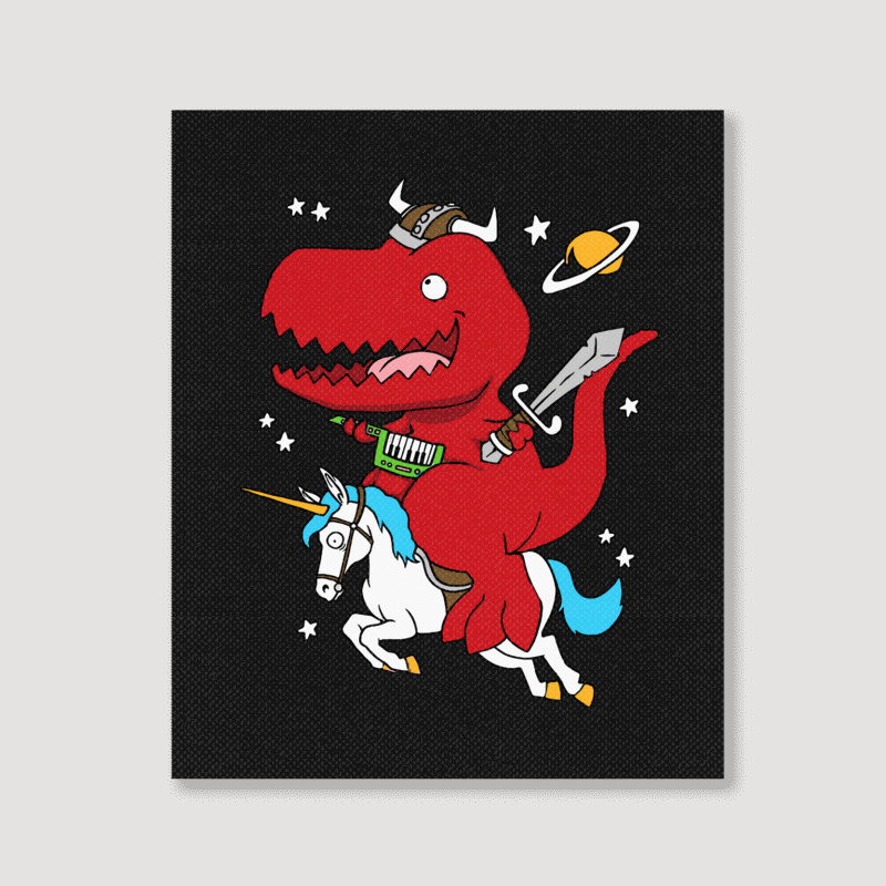 Dino Fantasy Portrait Canvas Print | Artistshot