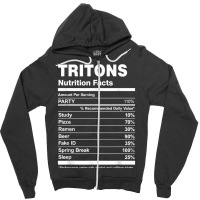 Tritons Nutrition Facts College University T Shirt Zipper Hoodie | Artistshot