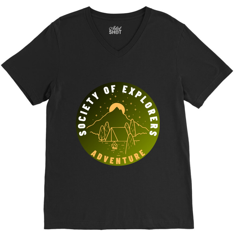 Society Of Explorers And Adventurers   (3) V-Neck Tee by cm-arts | Artistshot