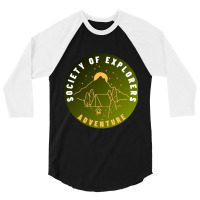 Society Of Explorers And Adventurers   (3) 3/4 Sleeve Shirt | Artistshot