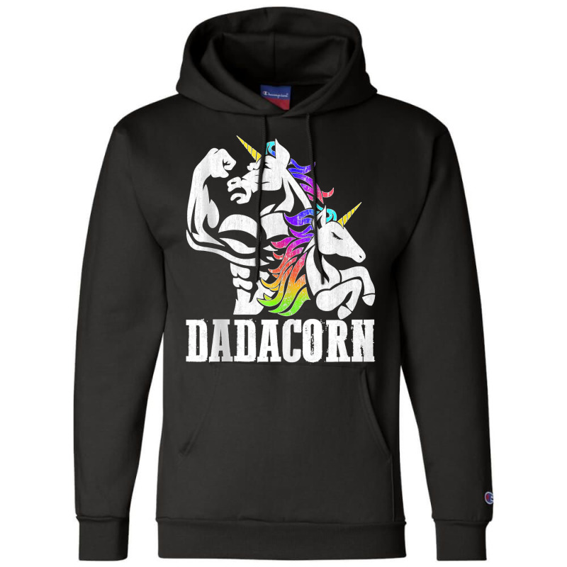 Manly Unicorn Muscle Dad And Daughter Dadacorn Fathers Day Tank Top Champion Hoodie | Artistshot