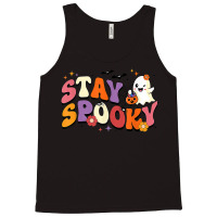 Stay Spooky Cute Ghost Pumpkin Groovy Halloween Women Men Tank Top | Artistshot