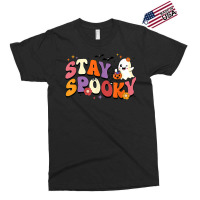 Stay Spooky Cute Ghost Pumpkin Groovy Halloween Women Men Exclusive T-shirt | Artistshot