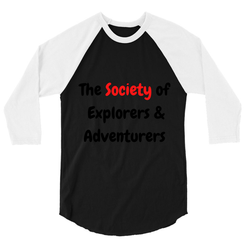 The Society Of Explorers _ Adventures 3/4 Sleeve Shirt by cm-arts | Artistshot