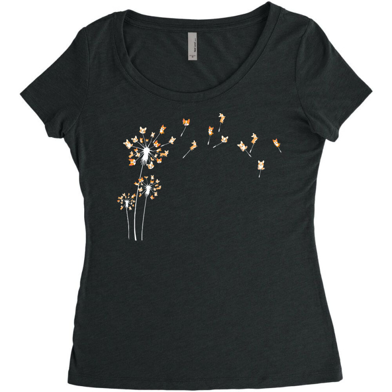 Corgi Dandelion T  Shirt Corgi Dandelion T  Shirt Women's Triblend Scoop T-shirt by occupypolish | Artistshot