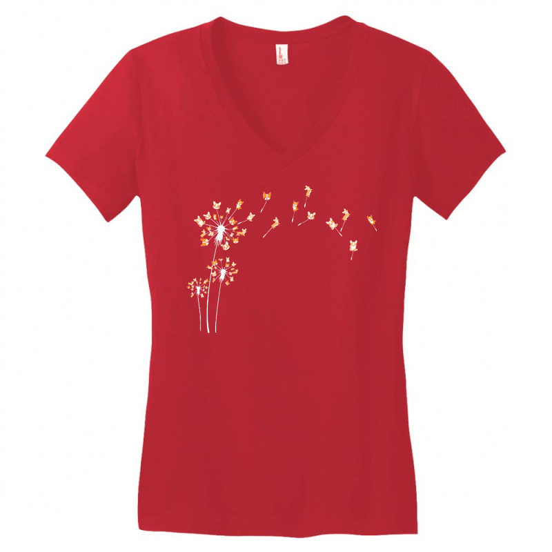 Corgi Dandelion T  Shirt Corgi Dandelion T  Shirt Women's V-Neck T-Shirt by occupypolish | Artistshot