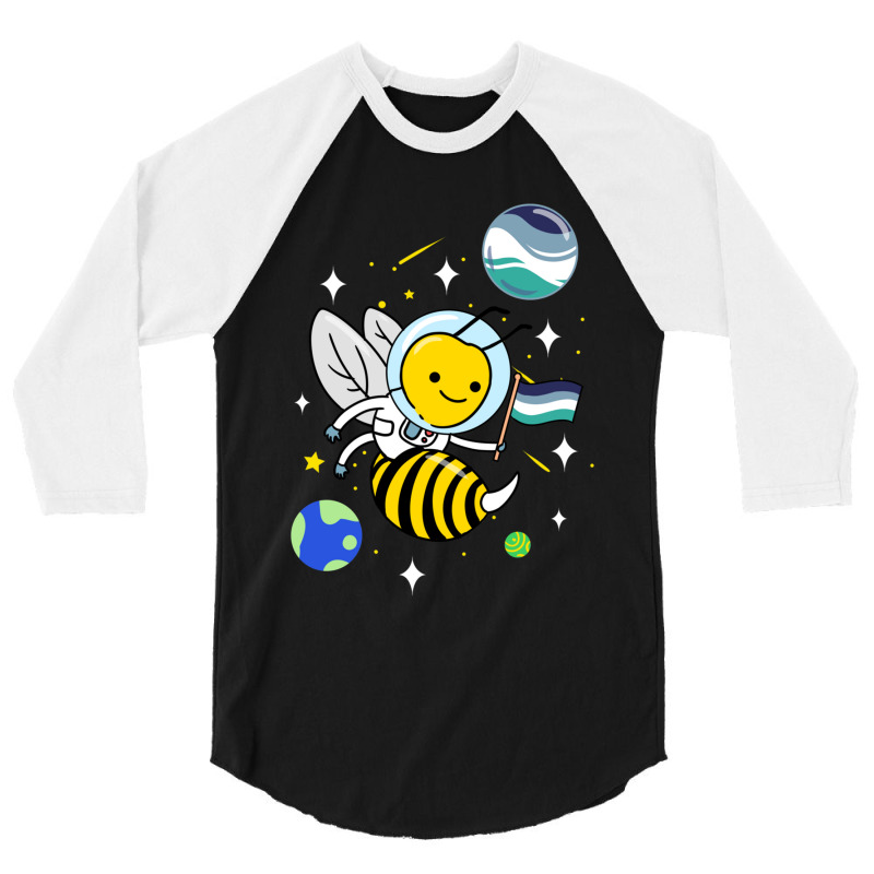 Wasp Astronaut Oriented Aroace Pride 3/4 Sleeve Shirt | Artistshot