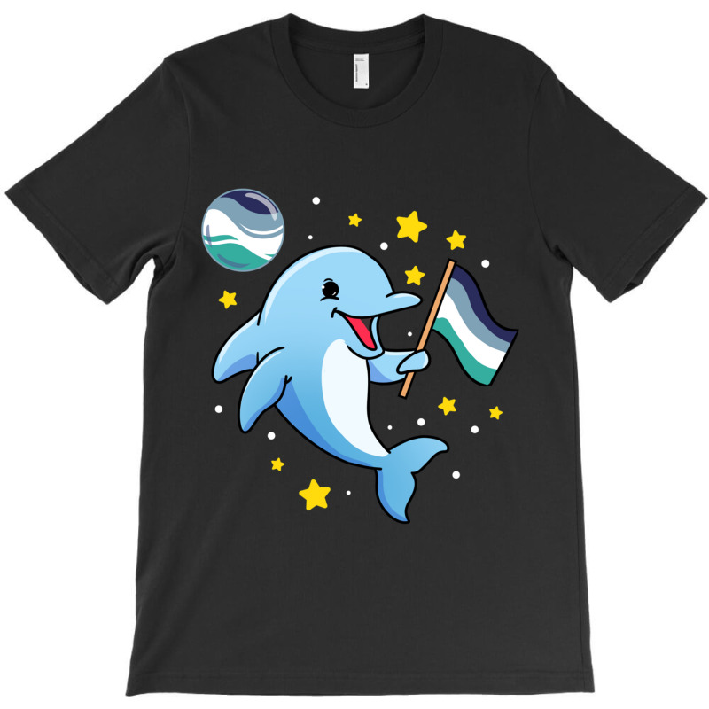 Dolphin In Space Oriented Aroace T-shirt | Artistshot