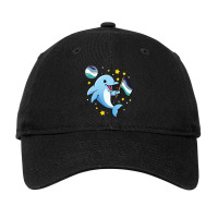 Dolphin In Space Oriented Aroace Adjustable Cap | Artistshot