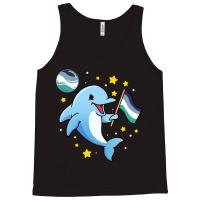 Dolphin In Space Oriented Aroace Tank Top | Artistshot