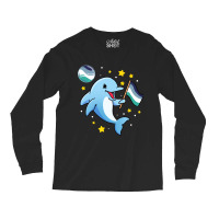 Dolphin In Space Oriented Aroace Long Sleeve Shirts | Artistshot