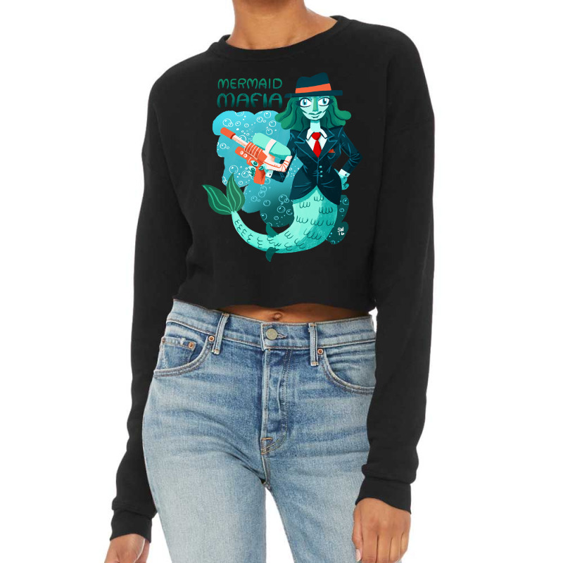 Mermaid Mafia, Mermaid Mafia Art, Mermaid Mafia Vintage, Mermaid Mafia Cropped Sweater by cm-arts | Artistshot