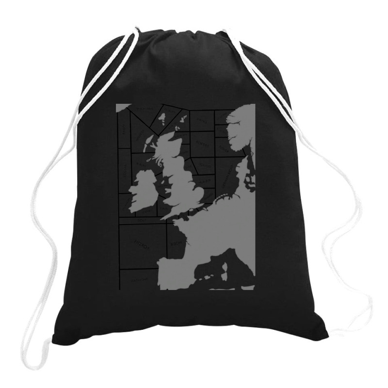 Shipping Forecast Uk Map - Labelled Drawstring Bags | Artistshot