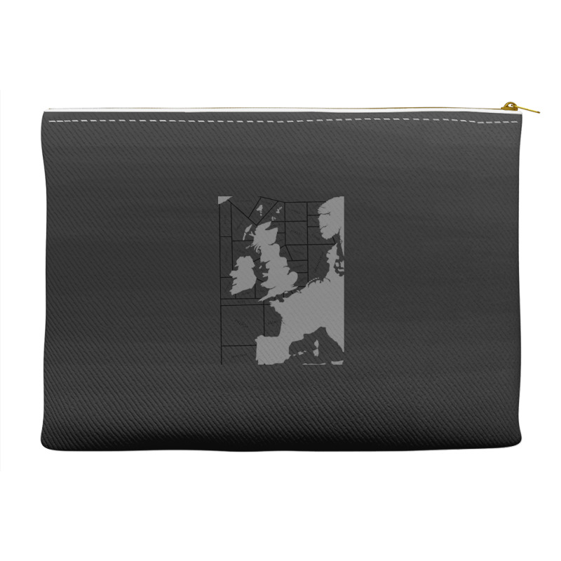 Shipping Forecast Uk Map - Labelled Accessory Pouches | Artistshot