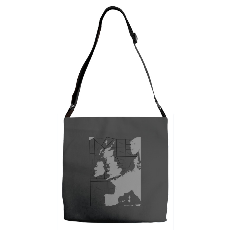 Shipping Forecast Uk Map - Labelled Adjustable Strap Totes | Artistshot