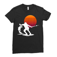 Water Ski Skiing Retro Waterski Ski Water Sports T Shirt Ladies Fitted T-shirt | Artistshot