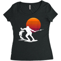 Water Ski Skiing Retro Waterski Ski Water Sports T Shirt Women's Triblend Scoop T-shirt | Artistshot