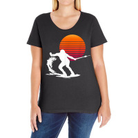 Water Ski Skiing Retro Waterski Ski Water Sports T Shirt Ladies Curvy T-shirt | Artistshot