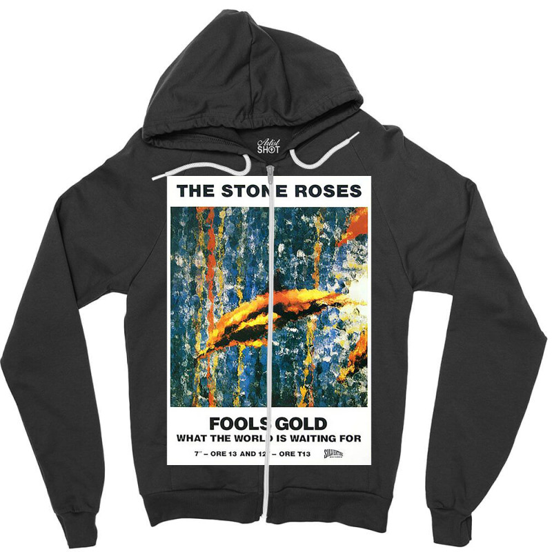 Fools Gold The Stone Roses Zipper Hoodie by cm-arts | Artistshot