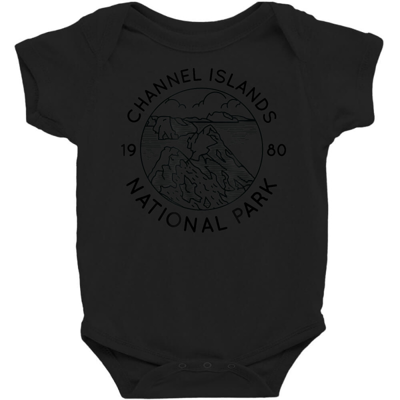 Channel Islands National Park Cool Black Line Art Outdoor Baby Bodysuit by Fashlaza | Artistshot