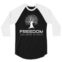 Freedom Crusaders Alliance White Essential 3/4 Sleeve Shirt | Artistshot