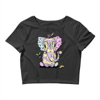 Magic Hat Elephant, Magic Hat Elephant Art, Magic Hat Elephant Paintin Crop Top | Artistshot