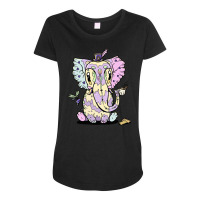 Magic Hat Elephant, Magic Hat Elephant Art, Magic Hat Elephant Paintin Maternity Scoop Neck T-shirt | Artistshot