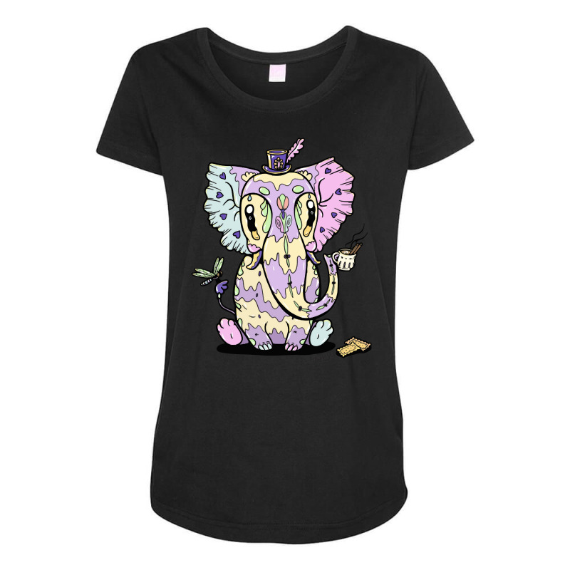 Magic Hat Elephant, Magic Hat Elephant Art, Magic Hat Elephant Paintin Maternity Scoop Neck T-shirt by cm-arts | Artistshot