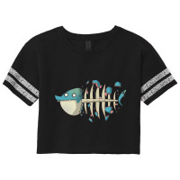 Fishbone Cartoon, Fishbone Cartoon Art, Fishbone Cartoon Vintage, Fish Scorecard Crop Tee | Artistshot