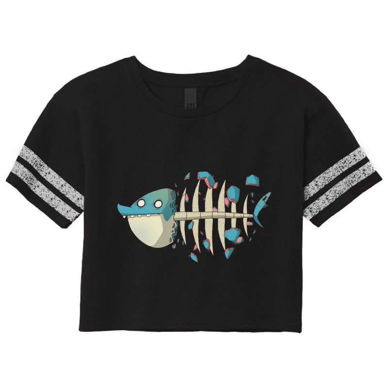 Fishbone Cartoon, Fishbone Cartoon Art, Fishbone Cartoon Vintage, Fish Scorecard Crop Tee by cm-arts | Artistshot