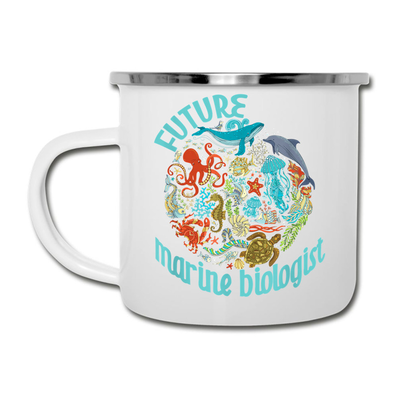 Future Marine Biologist Ocean Life Drawing Whale Octopus Camper Cup | Artistshot