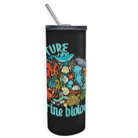 Future Marine Biologist Ocean Life Drawing Whale Octopus Skinny Tumbler | Artistshot