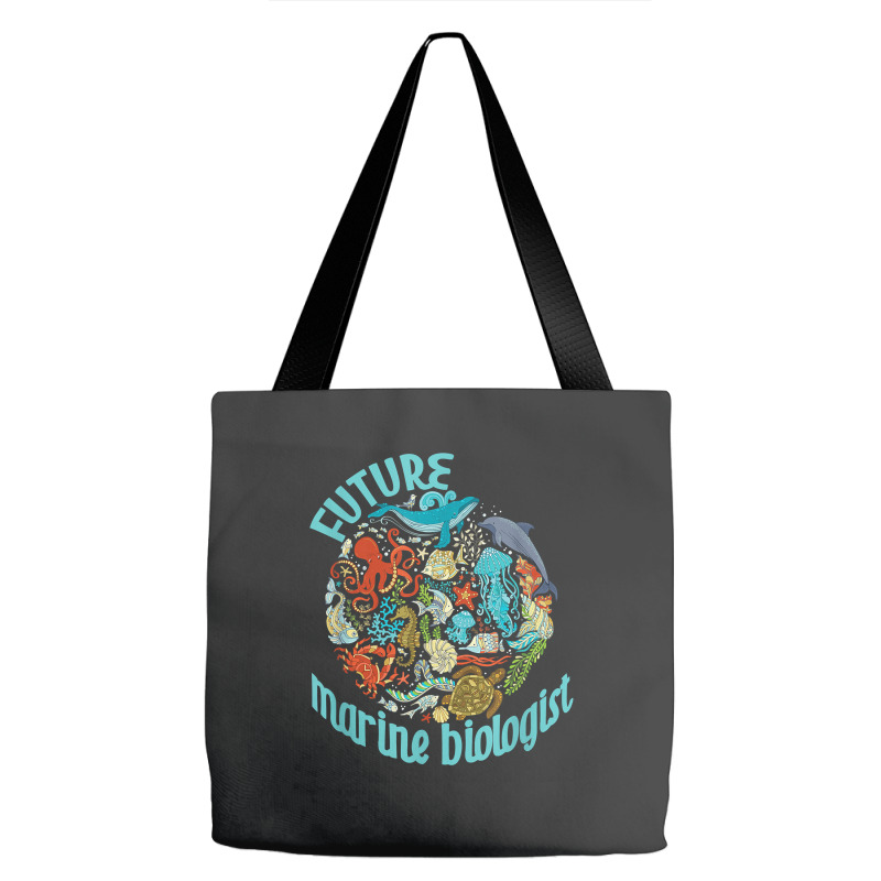 Future Marine Biologist Ocean Life Drawing Whale Octopus Tote Bags | Artistshot