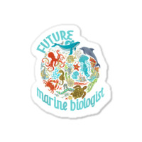 Future Marine Biologist Ocean Life Drawing Whale Octopus Sticker | Artistshot