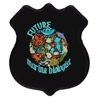 Future Marine Biologist Ocean Life Drawing Whale Octopus Shield Patch | Artistshot