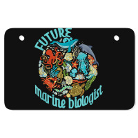 Future Marine Biologist Ocean Life Drawing Whale Octopus Atv License Plate | Artistshot