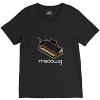 Synthesizer Cat Meow V-neck Tee | Artistshot