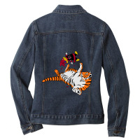 Play Date With Cocky Ladies Denim Jacket | Artistshot