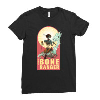 The Bone Ranger, The Bone Ranger Vintage, The Bone Ranger Art, The Bon Ladies Fitted T-shirt | Artistshot